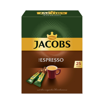 Jacobs Typ Espresso, Loeskaffee ­Sticks, 25 Portionen, 45g
